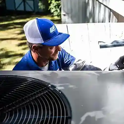 Man working on HVAC