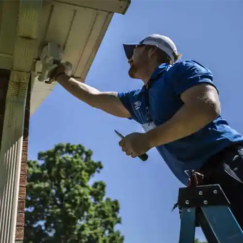 Man on ladder